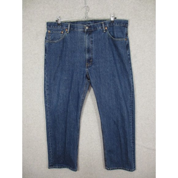 Levi's 505 Men's Jeans Straight Leg High Rise Size 44 x 30 Medium Wash - Picture 1 of 7